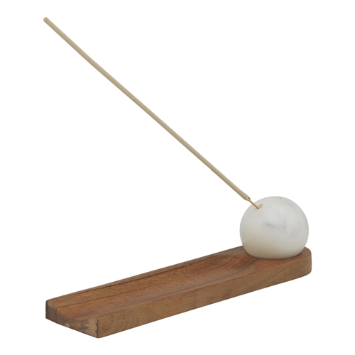 Ecology Artifact Marble Incense Holder with Wooden Tray
