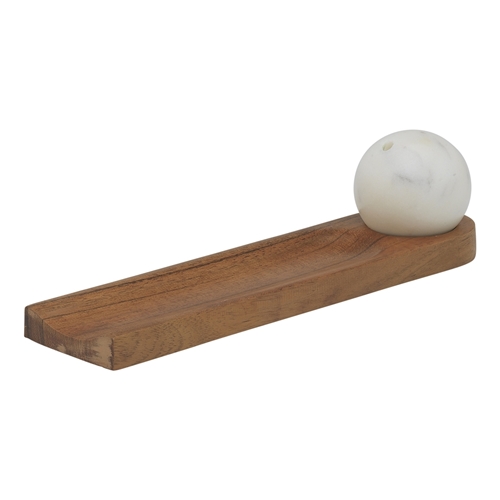 Ecology Artifact Marble Incense Holder with Wooden Tray