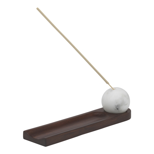 Ecology Artifact Marble Incense Holder with Wooden Tray