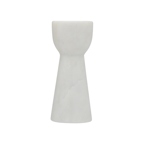 Ecology Artifact White Marble Candle Holder Large