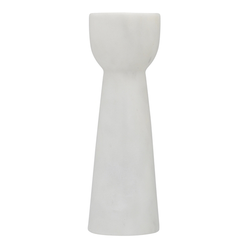 Ecology Artifact White Marble Candle Holder Small