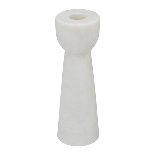 Ecology Artifact White Marble Candle Holder Small
