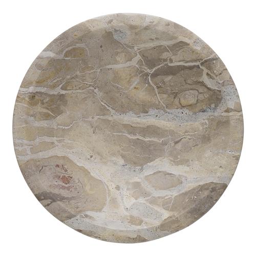 Ecology Artifact Capri Beige Marble Pedestal Bowl