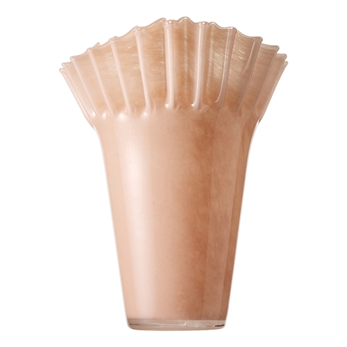 Ecology Tousle Fluted Vase 29cm Pink Salt