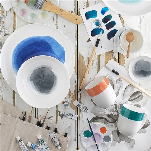 Watercolour Ocean Dinner Ecology Homewares