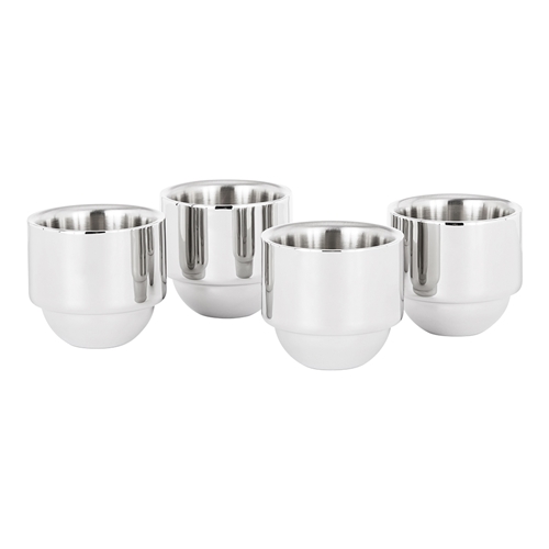 Tom Dixon Brew Espresso Cups Stainless Steel 50ml Set of 4